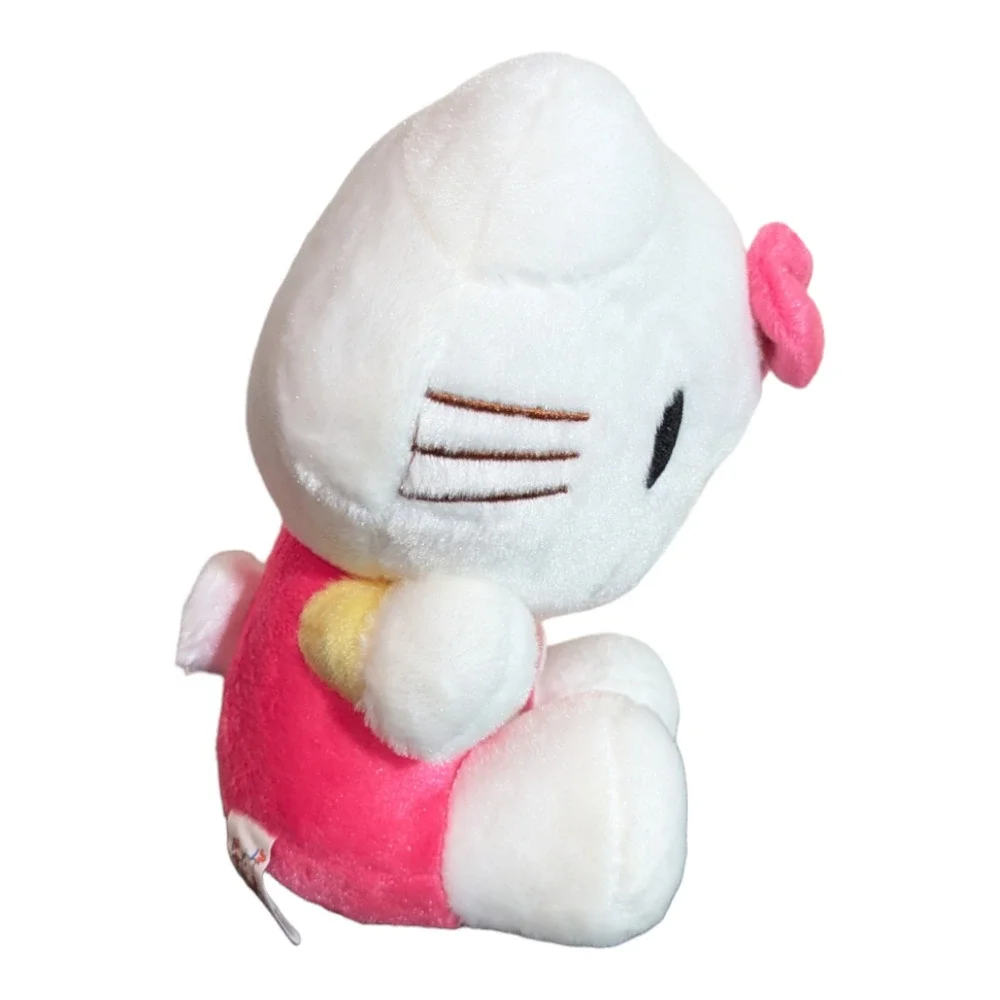 Cute Little Kitten Soft Plushie - Pink Bow/Body-Cuddly Kitty - About 8 in NWOT